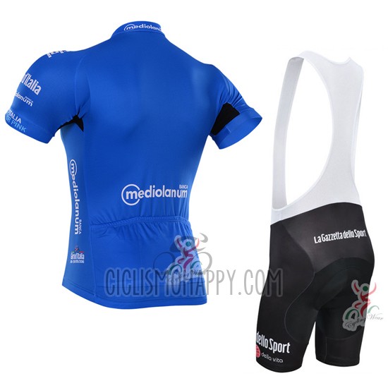 Giro D'italy Cycling Jersey Bib Short 2016 Men Short Sleeve Blue and White